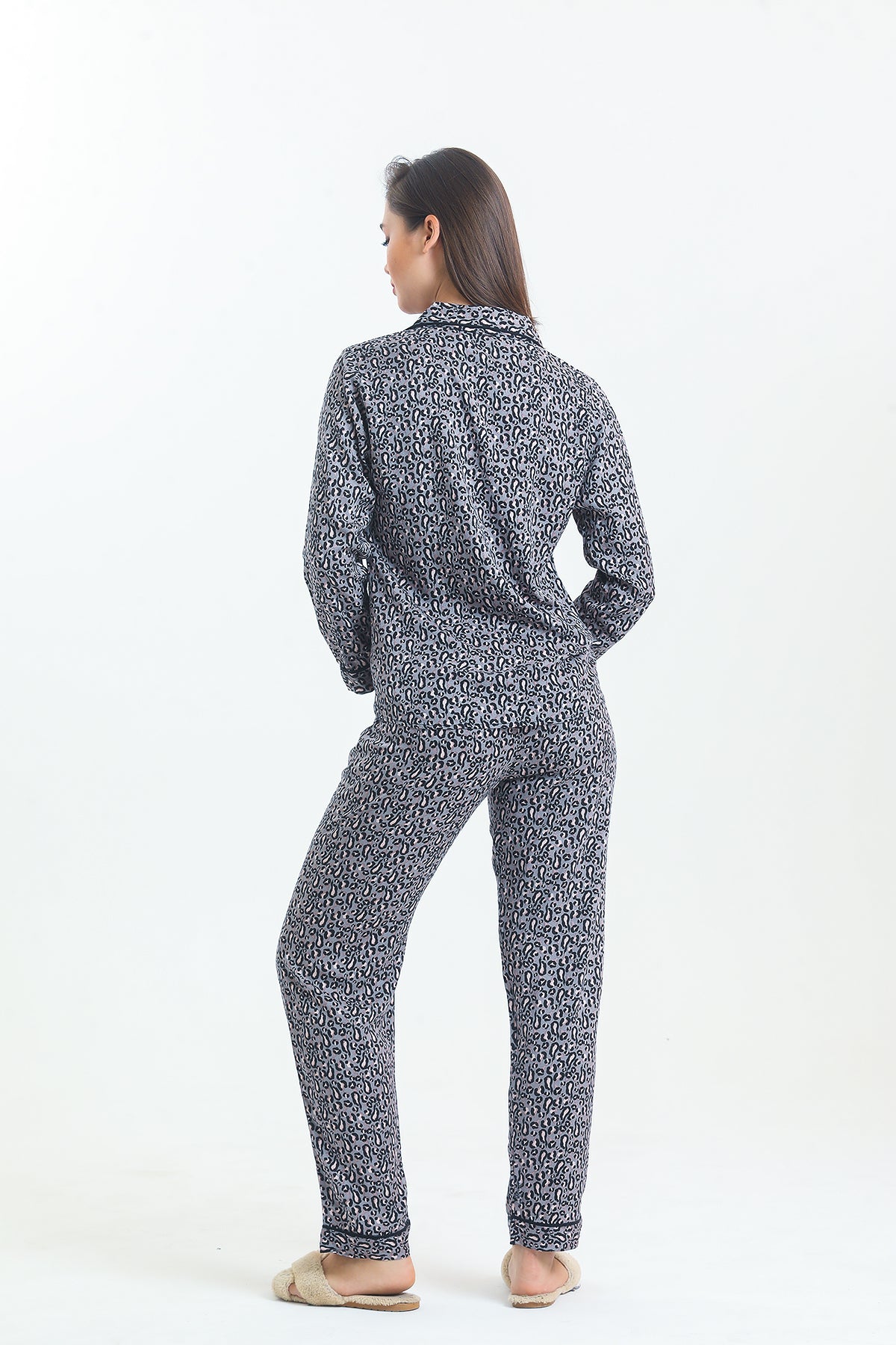 Pigiama Leopard Grigio