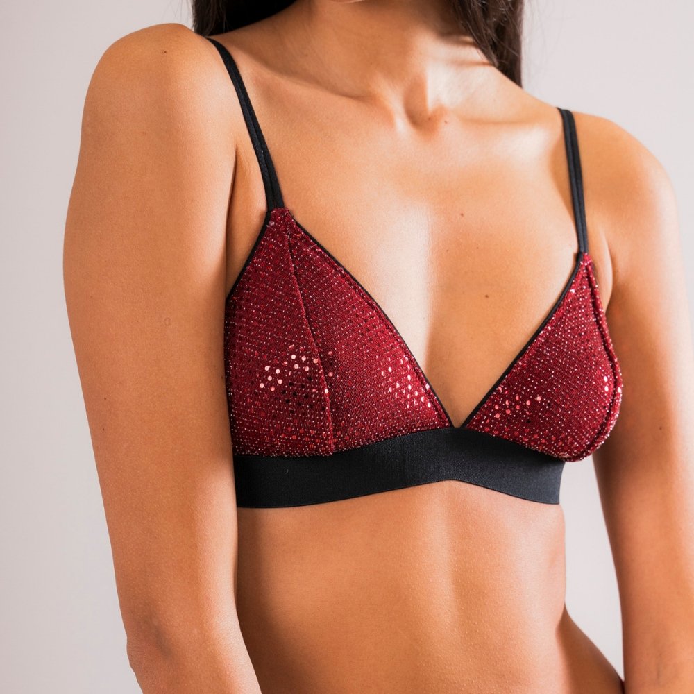 Reggiseno Glitter Rosso