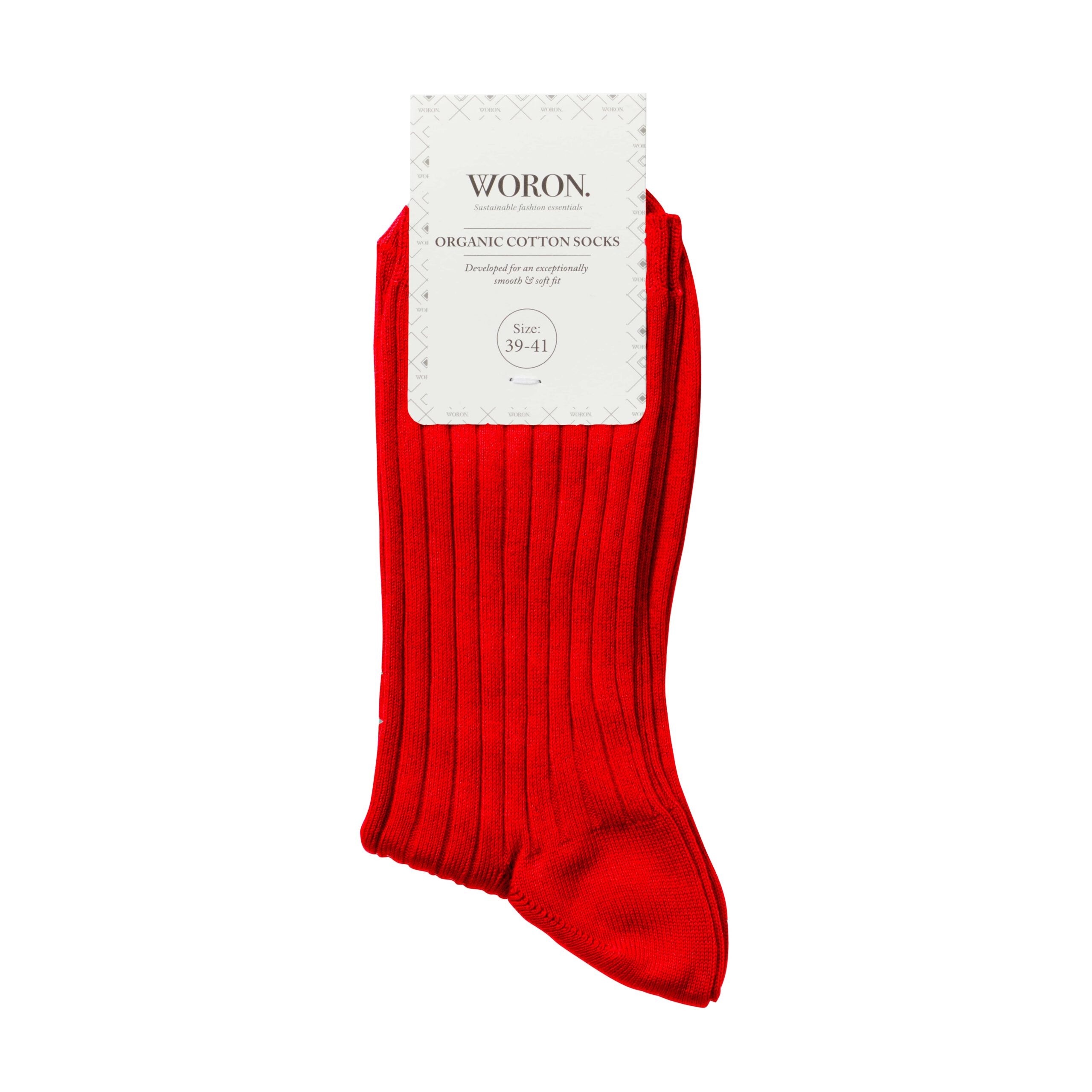 Calzini In Cotone Organico Rosso