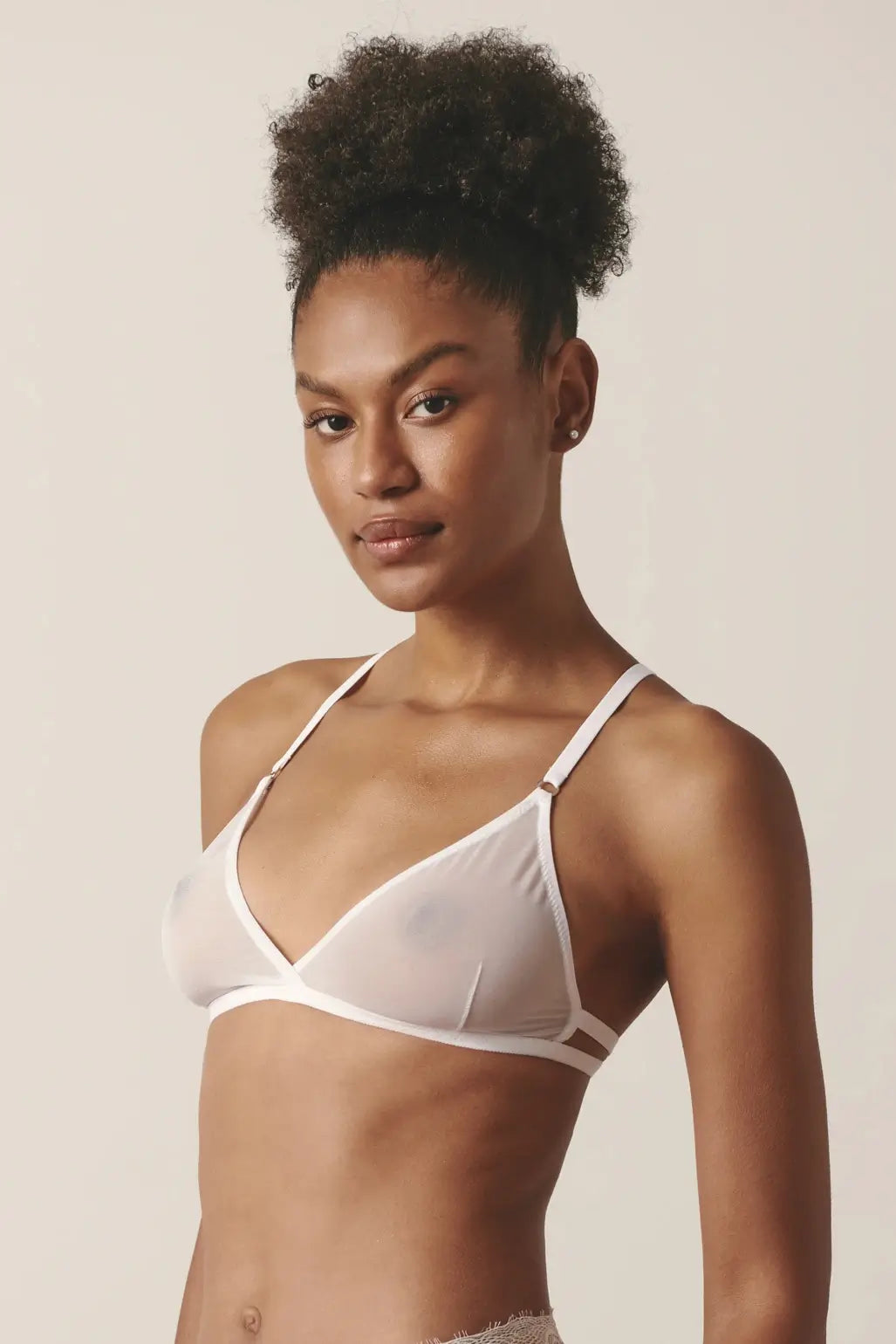 BRALETTE IN RETE TRASPARENTE BIANCA