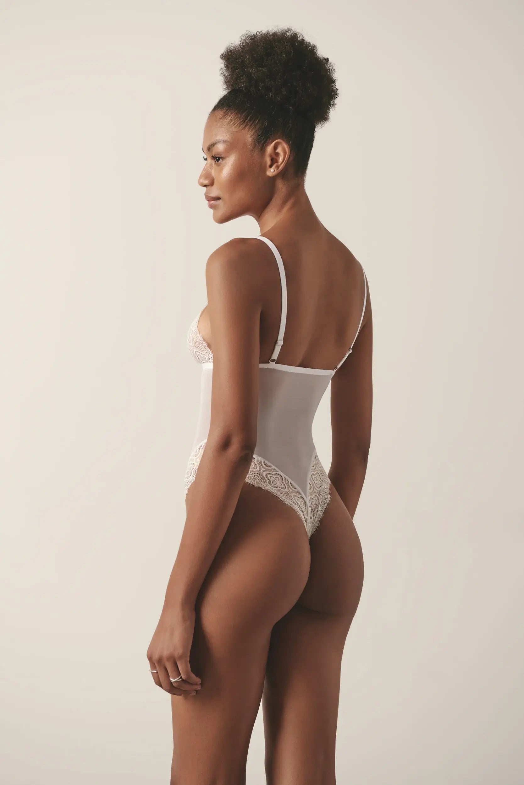 BODY BIANCO IN RETE TRASPARENTE